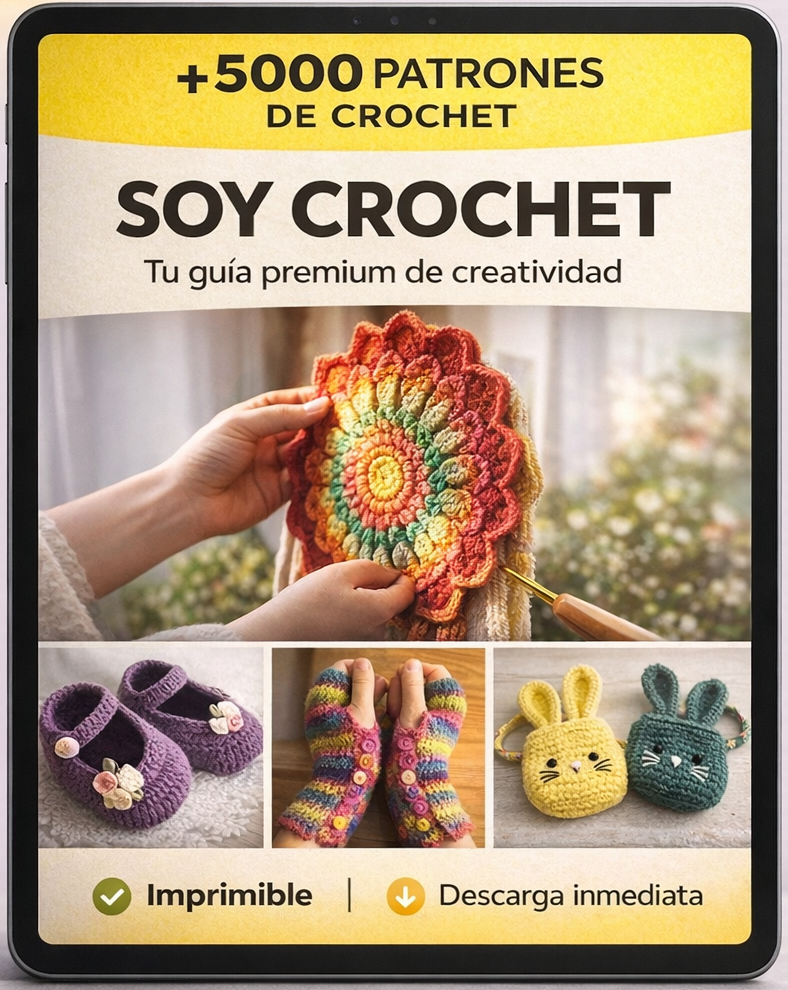 📓SoyCrochet +5000 Patrones, Tutoriales + 🎁3 Bonus